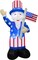 4 Ft Patriotic Independence Day Inflatable Uncle Sam Holding American Flag